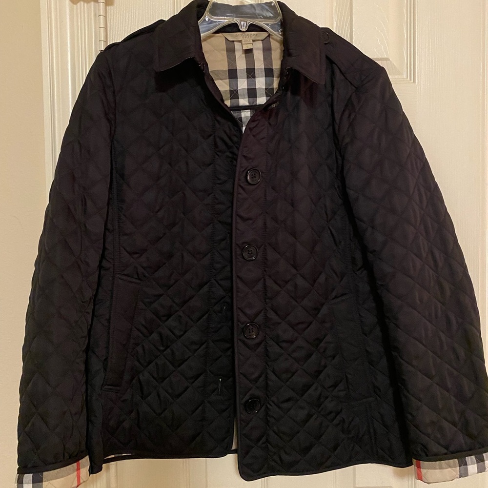 Burberry Womens Quilted Coat Size L